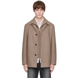 BOSS BOSS Tan Relaxed-Fit Formal Coat