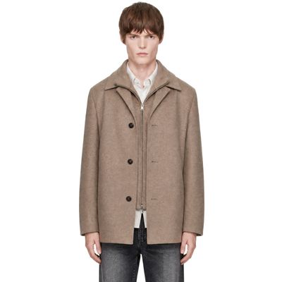 BOSS BOSS Tan Relaxed-Fit Formal Coat