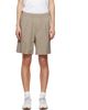 BOSS BOSS Taupe Water-Repellent Micro-Waffle Shorts - 1