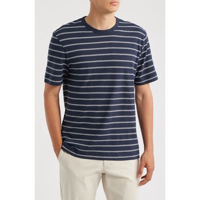BOSS BOSS Taut Stripe Linen & Cotton T-Shirt