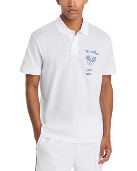 Boss Boss Tennis Member Mesh Logo Graphic Polo Shirt