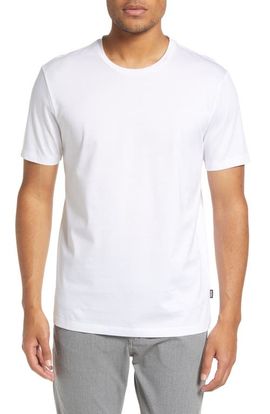 BOSS BOSS Tessler Slim Fit White Cotton T-Shirt 