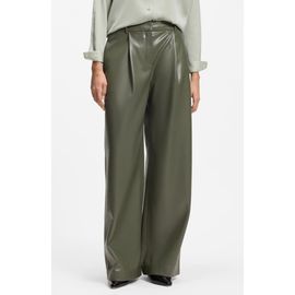 BOSS BOSS Tiana Pleated Faux Leather Pants