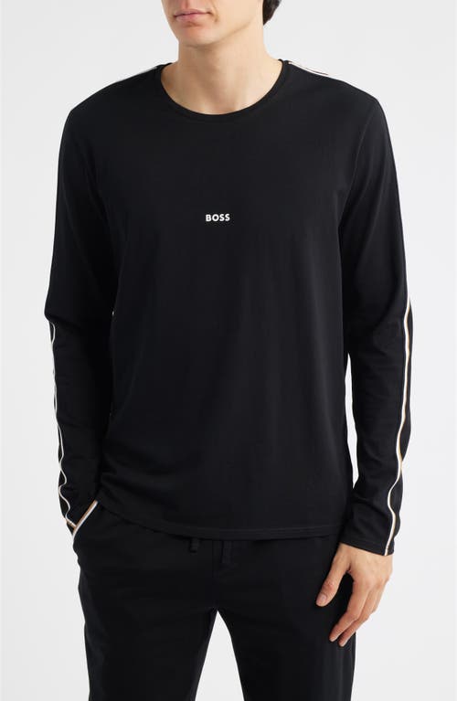 BOSS BOSS Unique Long Sleeve Stretch Cotton Pajama T-Shirt