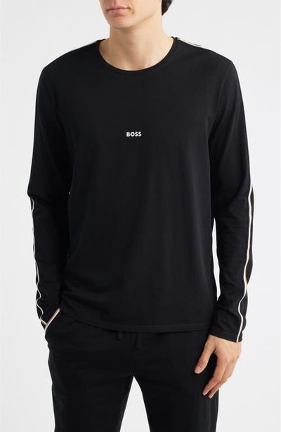 BOSS BOSS Unique Long Sleeve Stretch Cotton Pajama T-Shirt