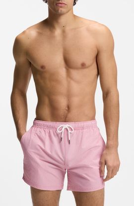 BOSS BOSS Velvetfish Seersucker Swim Trunks