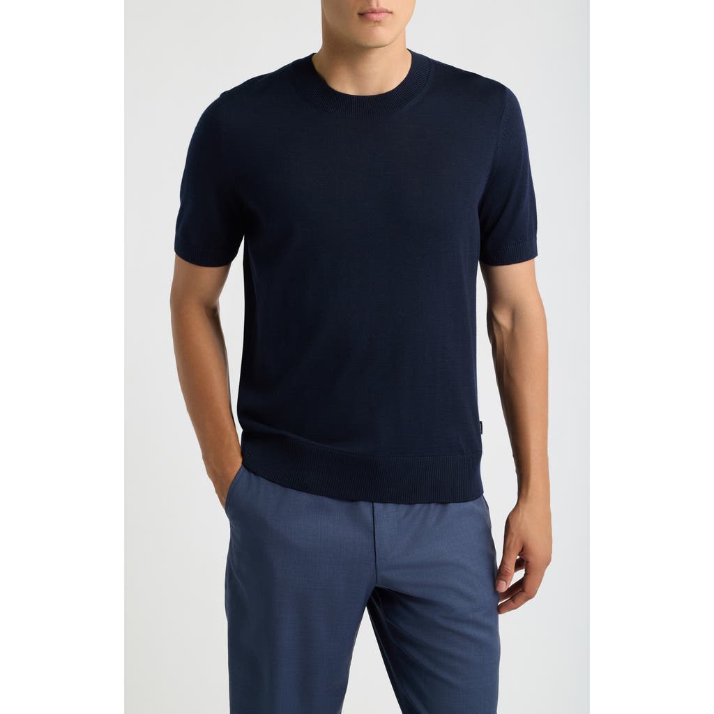 BOSS BOSS Virgin Wool Short Sleeve Sweater