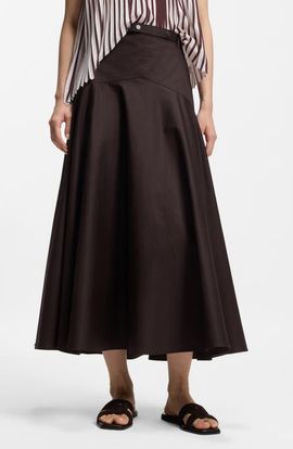 BOSS BOSS Vusola Stretch Cotton Maxi Skirt