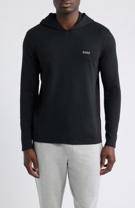 BOSS BOSS Waffle Pullover Hoodie