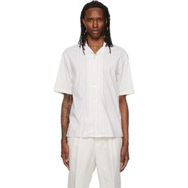 BOSS BOSS White & Beige Striped Shirt