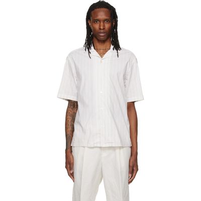 BOSS BOSS White & Beige Striped Shirt