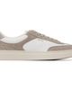 BOSS BOSS White & Taupe Suede Trims Lace-Up Sneakers - 1