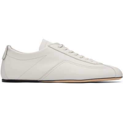 BOSS BOSS White Debossd Logo Nappa-leather Sneakers