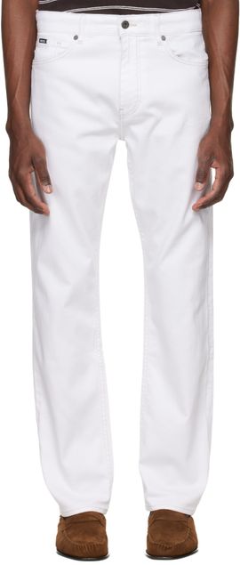 BOSS BOSS White Five-Pocket Stretch Jeans