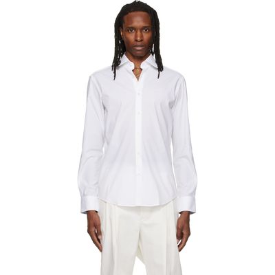 BOSS BOSS White Regular-Fit Easy-Iron Stretch Cotton Shirt