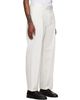 BOSS BOSS White Relaxed-Fit Stretch Cotton Trousers - 2