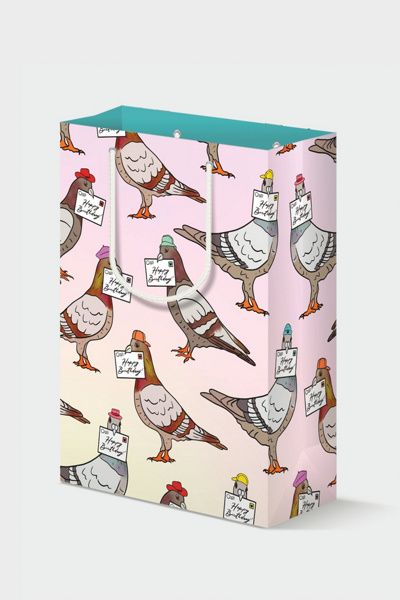 Boss Dotty Boss Dotty Pigeon Birthday Gift Bag at Urban Outfitters