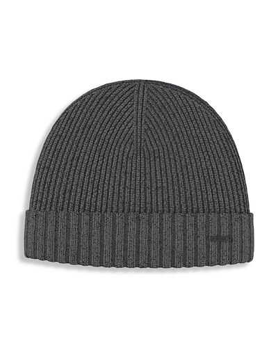 Boss Hugo Boss Boss Hugo Boss Fati Wool Ribbed Knit Beanie