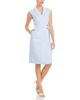 Boss Hugo Boss Boss Hugo Boss Striped Seersucker Notch Collar Wrap Dress - 1