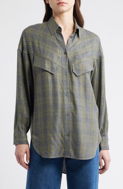 BOSS Orange BOSS Orange Bostaffa Metallic Plaid Woven Shirt