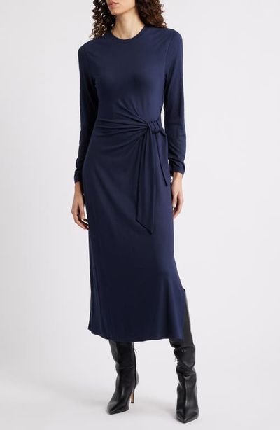 BOSS Orange BOSS Orange Erlot Side Tie Long Sleeve Midi Dress