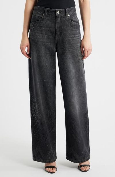 BOSS Orange BOSS Orange Slouchy Rhinestone Wide Leg Jeans