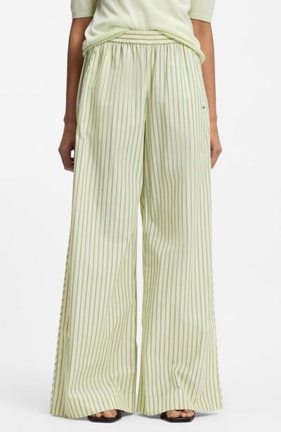 BOSS Orange BOSS Orange Tiplyn Stripe Wide Leg Cotton Pants