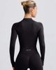 Bo+Tee Bo + Tee define luxe zip up jacket in black - part of a set - 2