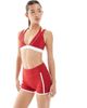 Bo+Tee Bo+Tee contrast trim mini shorts in red and white - 3