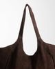 Bo+Tee Bo+Tee faux suede gym tote bag in chocolate-Brown - 3