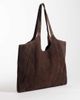 Bo+Tee Bo+Tee faux suede gym tote bag in chocolate-Brown - 4