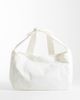 Bo+Tee Bo+Tee ribbed tie bow detail oversized shoulder bag in cream-White - 4
