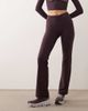 Bo+Tee Bo+Tee ruched front v-waist flare leggings in plum - part of a set-Purple - 4