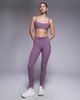Bo+Tee Bo+Tee seam detail scoop neck sports bra in dusky purple - part of a set - 1