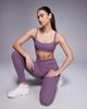 Bo+Tee Bo+Tee seam detail scoop neck sports bra in dusky purple - part of a set - 2