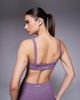 Bo+Tee Bo+Tee seam detail scoop neck sports bra in dusky purple - part of a set - 4