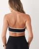 Bo+Tee Bo+Tee soft active contrast detail bandeau sports bra in black - 4