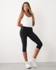 Bo+Tee Bo+Tee soft active contrast hem longline v-neck tank top in white - 4