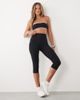 Bo+Tee Bo+Tee soft active high rise capri leggings in black - 1