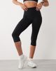 Bo+Tee Bo+Tee soft active high rise capri leggings in black - 2