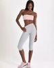 Bo+Tee Bo+Tee Soft Active high rise capri leggings in gray heather - 1