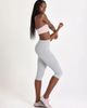 Bo+Tee Bo+Tee Soft Active high rise capri leggings in gray heather - 2
