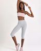 Bo+Tee Bo+Tee Soft Active high rise capri leggings in gray heather - 4