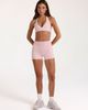 Bo+Tee Bo+Tee soft active high rise mini shorts in blush pink - 1