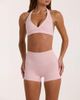 Bo+Tee Bo+Tee soft active high rise mini shorts in blush pink - 2