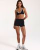 Bo+Tee Bo+Tee soft active high waist mini shorts in black - 1