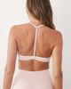 Bo+Tee Bo+Tee soft active light support sweetheart contrast trim sports bra in light pink - 2