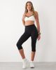 Bo+Tee Bo+Tee soft active light support sweetheart contrast trim sports bra in white - 4