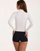Bo+Tee Bo+Tee soft active zip up seamless fitted jacket in white - 4