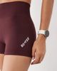 Bo+Tee Bo+Tee super sculpt seamless mini shorts in burgundy - part of a set-Red - 3
